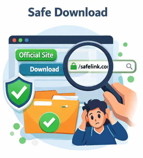 Safe download icon with shield and folder for secure file sharing and internet security.